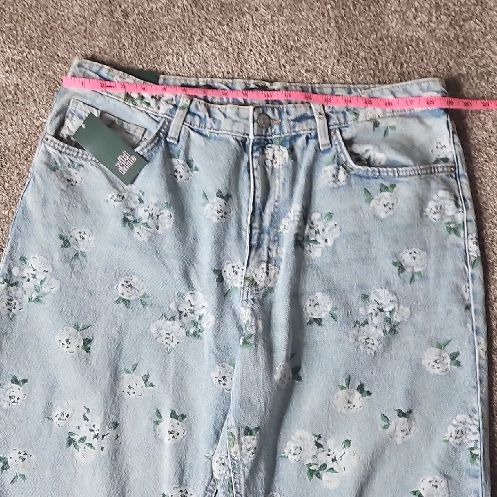 Wild Fable Blue Straight Leg Jeans with Floral Print - Picture 5 of 15